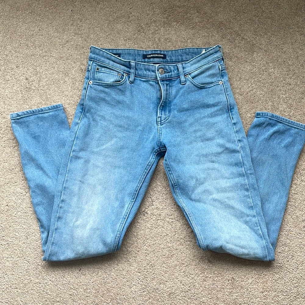 Calvin Klein mid rise slim jeans